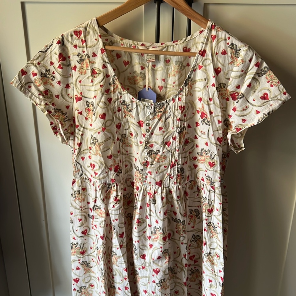 April Cornell L Novelty Print Dress Cupid